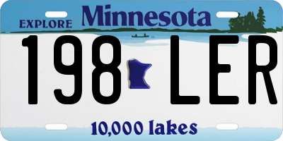 MN license plate 198LER