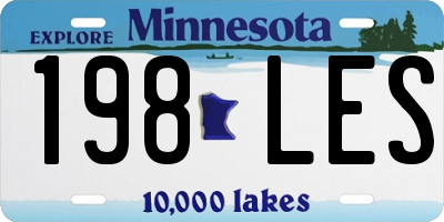 MN license plate 198LES