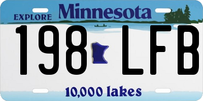 MN license plate 198LFB