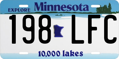 MN license plate 198LFC