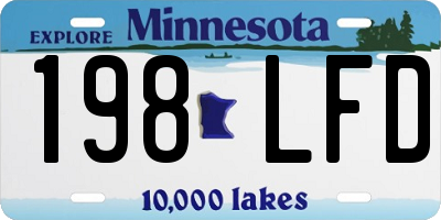 MN license plate 198LFD