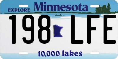 MN license plate 198LFE