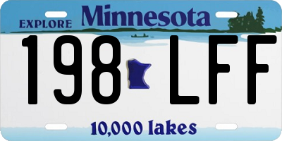 MN license plate 198LFF