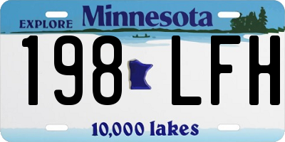 MN license plate 198LFH