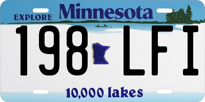 MN license plate 198LFI