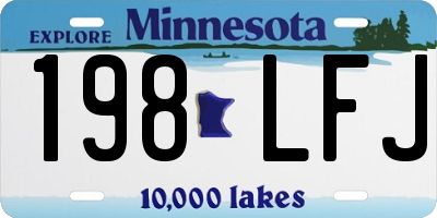 MN license plate 198LFJ