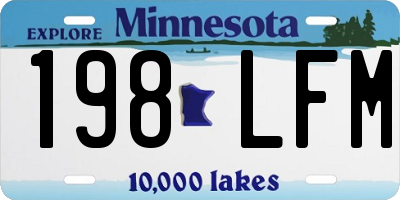 MN license plate 198LFM