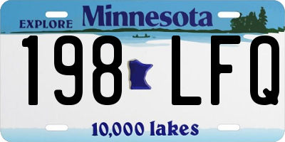 MN license plate 198LFQ