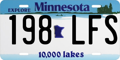 MN license plate 198LFS