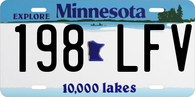 MN license plate 198LFV