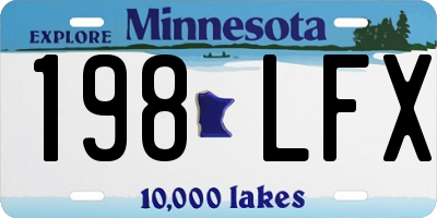 MN license plate 198LFX