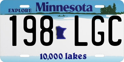 MN license plate 198LGC