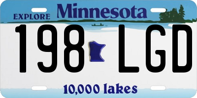 MN license plate 198LGD