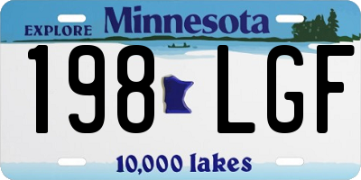 MN license plate 198LGF