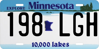 MN license plate 198LGH