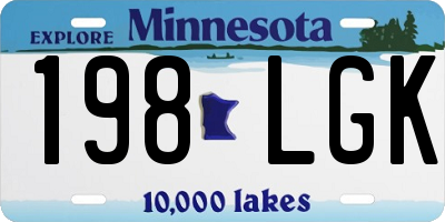 MN license plate 198LGK