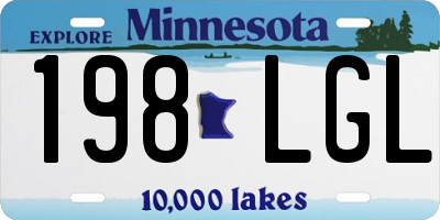 MN license plate 198LGL