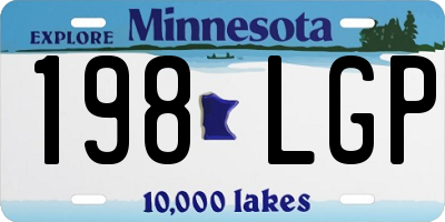 MN license plate 198LGP