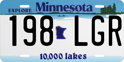 MN license plate 198LGR