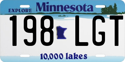 MN license plate 198LGT