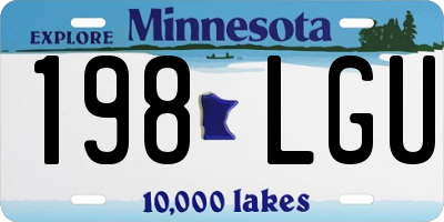 MN license plate 198LGU