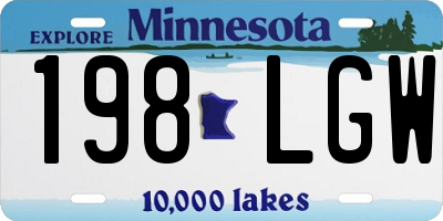 MN license plate 198LGW