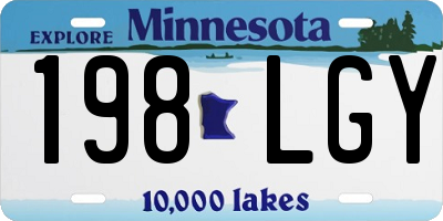 MN license plate 198LGY