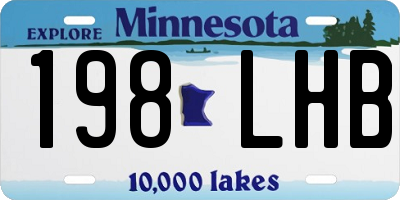 MN license plate 198LHB
