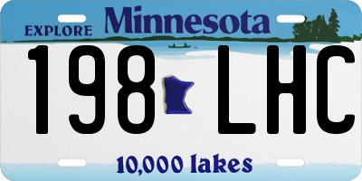 MN license plate 198LHC