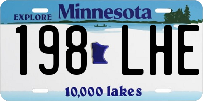MN license plate 198LHE