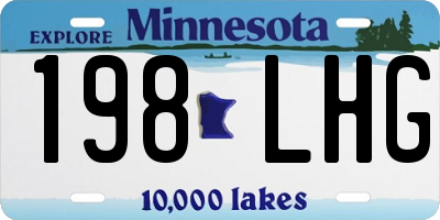MN license plate 198LHG