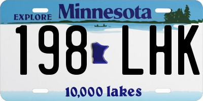 MN license plate 198LHK