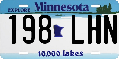 MN license plate 198LHN