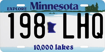 MN license plate 198LHQ