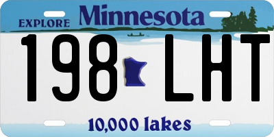 MN license plate 198LHT