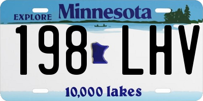 MN license plate 198LHV