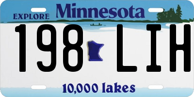 MN license plate 198LIH