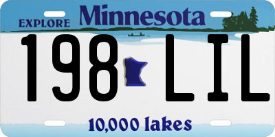 MN license plate 198LIL
