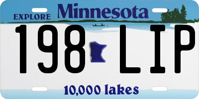 MN license plate 198LIP