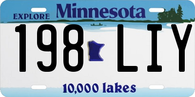 MN license plate 198LIY