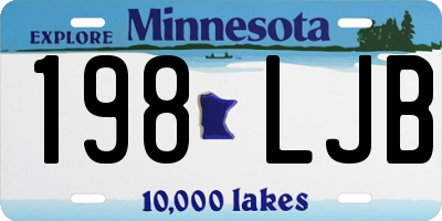 MN license plate 198LJB