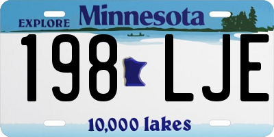 MN license plate 198LJE