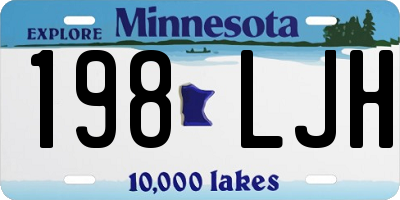 MN license plate 198LJH