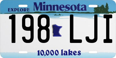 MN license plate 198LJI