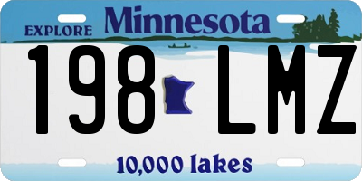 MN license plate 198LMZ