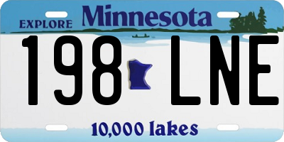 MN license plate 198LNE
