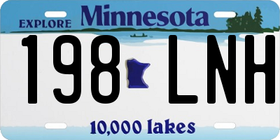 MN license plate 198LNH