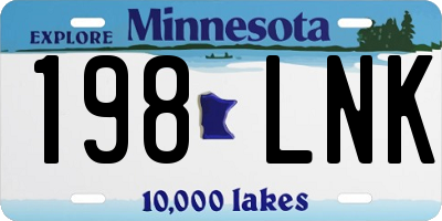 MN license plate 198LNK