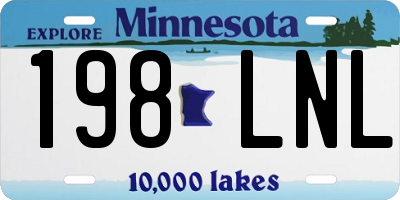 MN license plate 198LNL