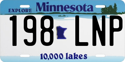 MN license plate 198LNP